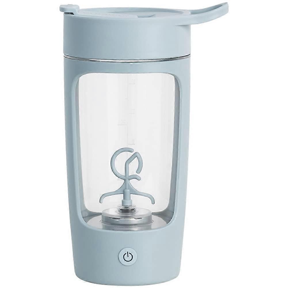 Electric Protein Shaker Bottle 650ml with Vortex Mixing, USB Rechargeable, Shatter Resistant, Blue