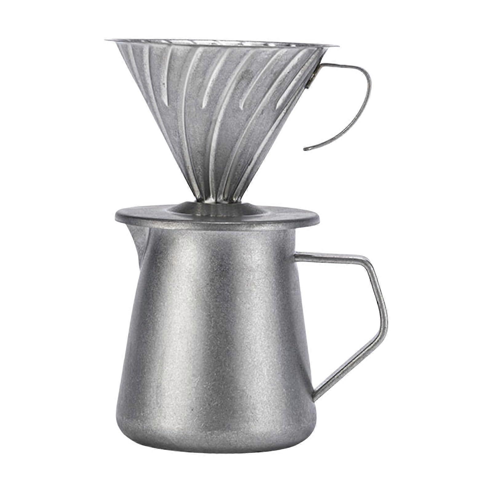 600ml Stainless Steel Pour Over Coffee Maker with Precise Flow Control, Manual Dripper for Home Café