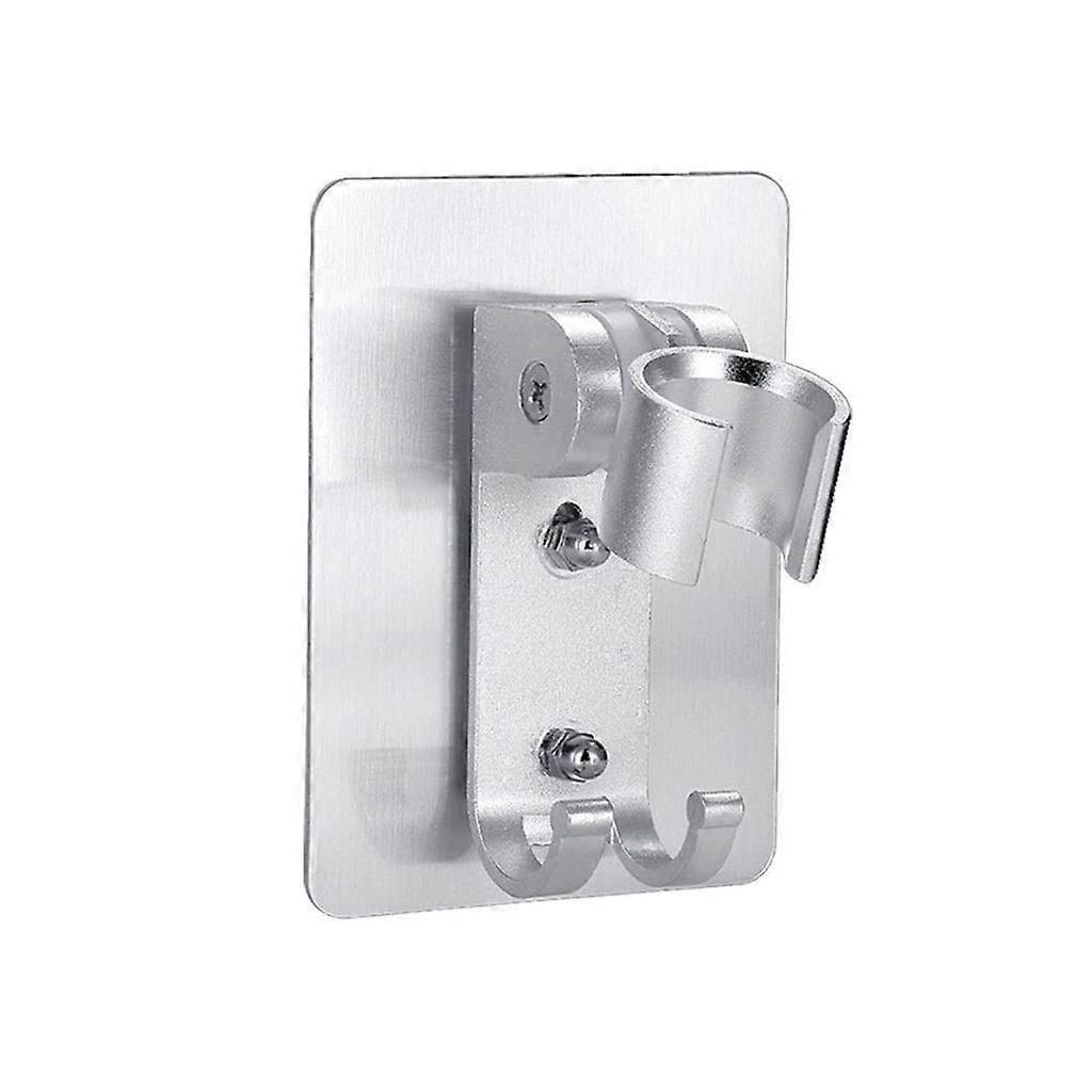 Chrome Plated Wall Mounted Adjustable Shower Head Holder with Strong Adhesive No Drill Installation