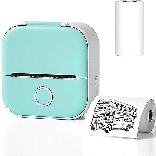 Mini Thermal Printer with Bluetooth Wireless Printing, Inkless Photo and Sticker Printer Blue
