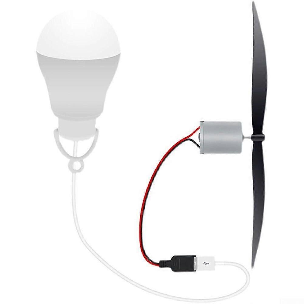 Wind Turbine Generator Kit for Students with USB Bulb, DIY Renewable Energy Classroom Set