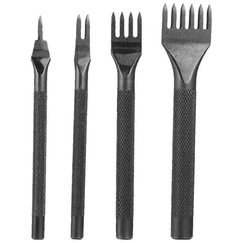 4Pcs Leather Stitching Punches Tools Leather Craft Tools Multi-function Leather Puncher Tools Crafts Tools