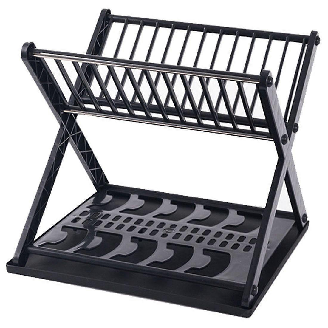 Dish Drying Rack Kitchen Organizer Multifunctional Tableware Space Saving Storage Rack Bowl Holder Home Accessories A