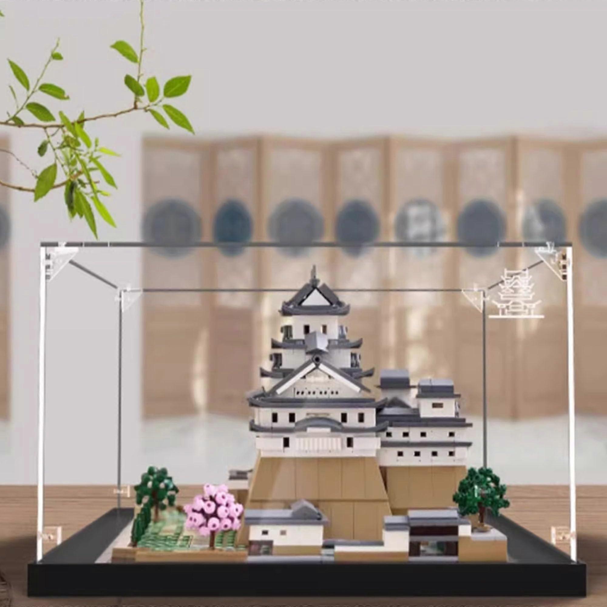 Acrylic Display Case for  Himeji Castle 21060, Dustproof Clear Box with Stable Protective Design