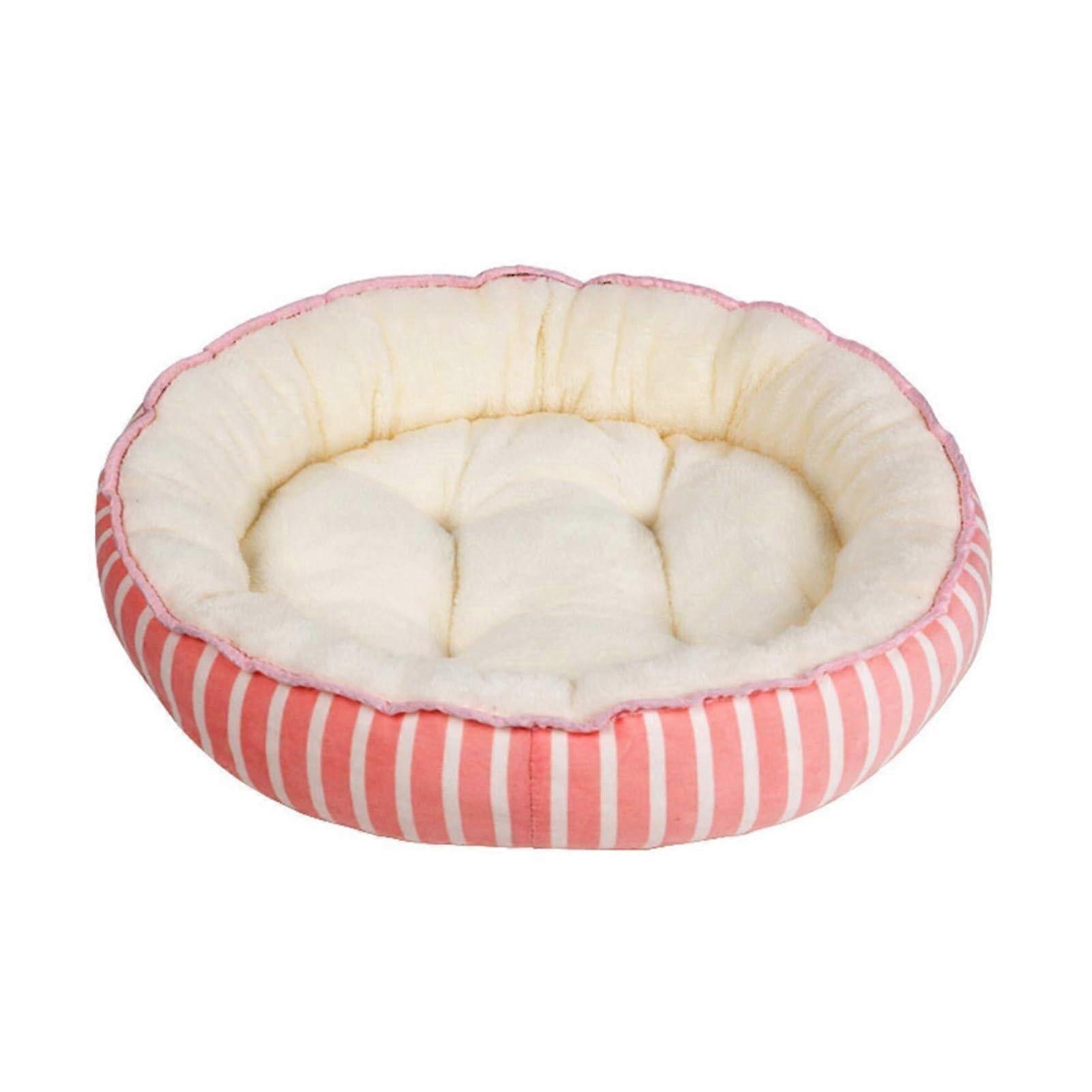Soft Plush Cat Bed for Indoor Cats and Small Dogs with NonSlip Rectangular Cushion