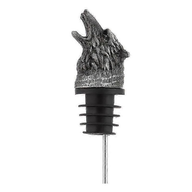 Alloy Wolf Head Wine Bottle Stoppers and Pourers Kitchen Gadgets