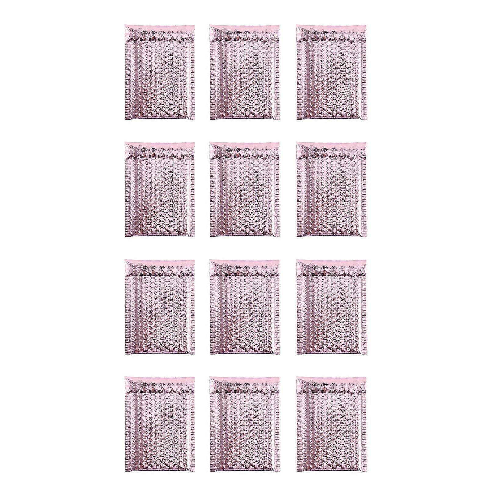 12pcs Bubble Mailers Padded Envelopes Bags Bubble Wrapping Envelope (Pink)