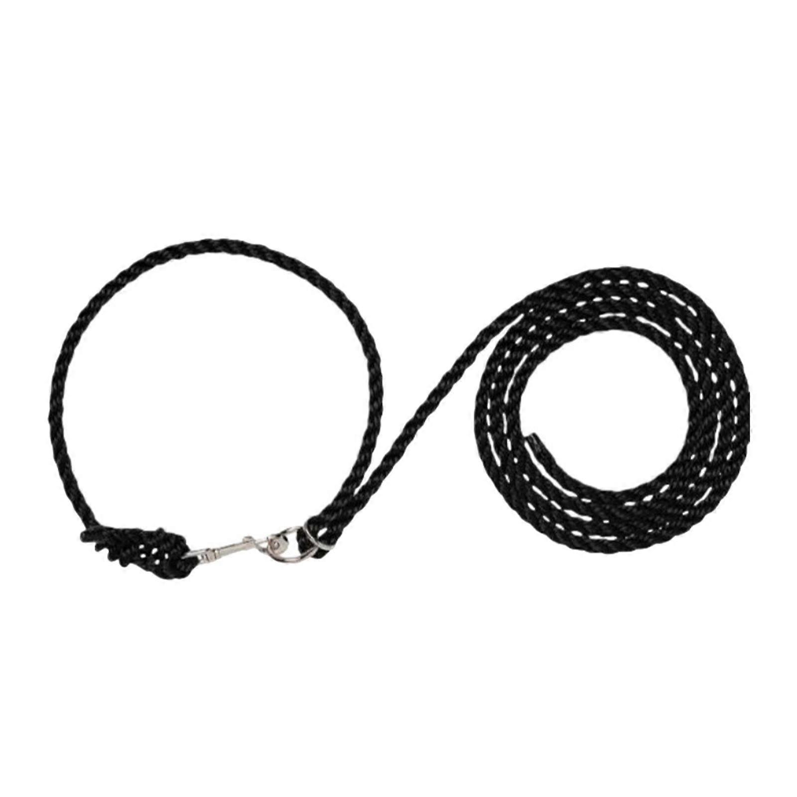 Neck Rope Wear Resistant Nylon Black Adjustable for Ranches Stables Training