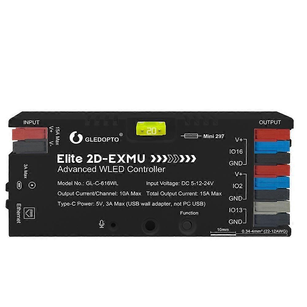 GLEDOPTO Addressable Digital Light Strip Controller with Ethernet Interface ESP32 WLED Controller for WS2811/SK6812