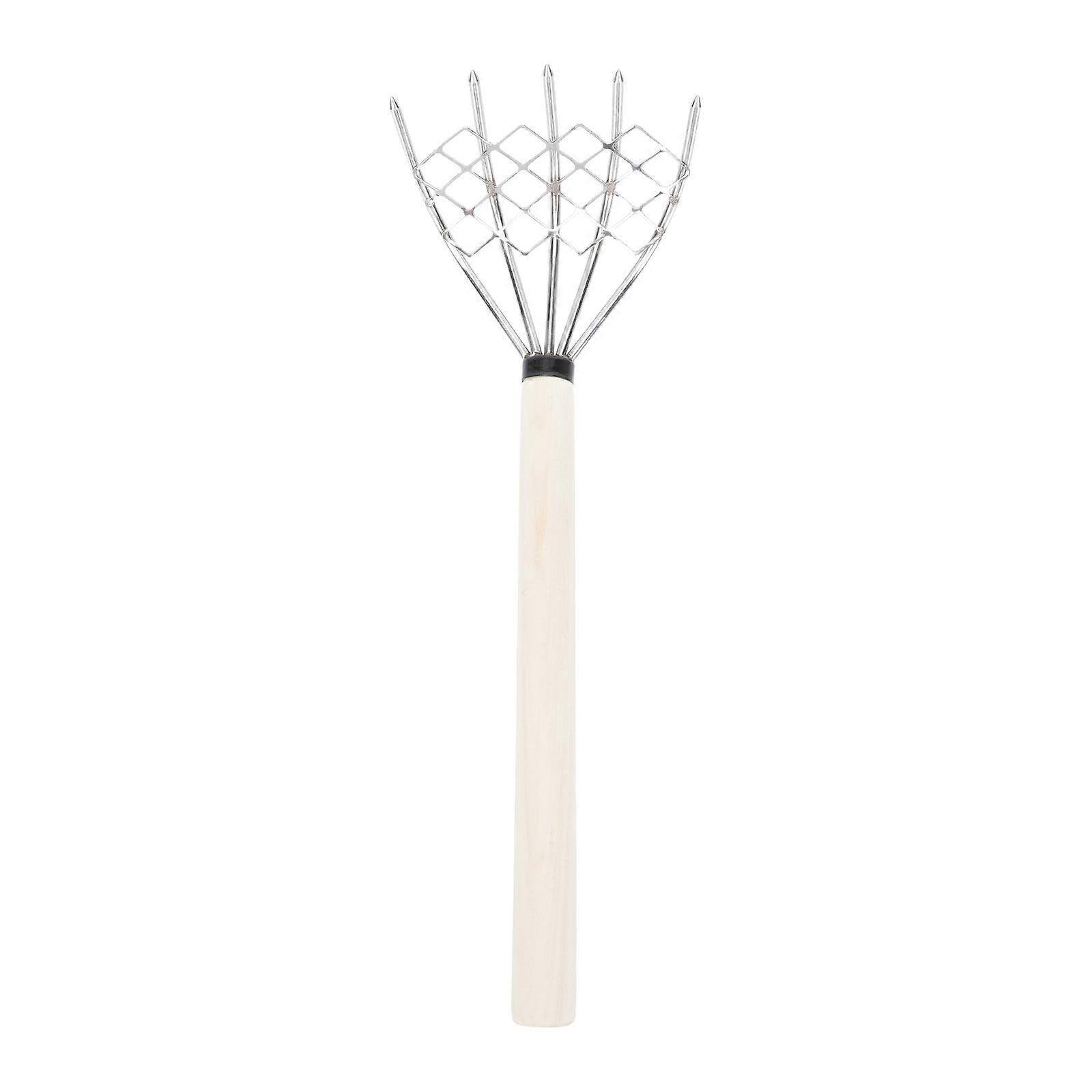Silver Clam Rake with Net for Spreading Soil 1Pcs Garden Tool