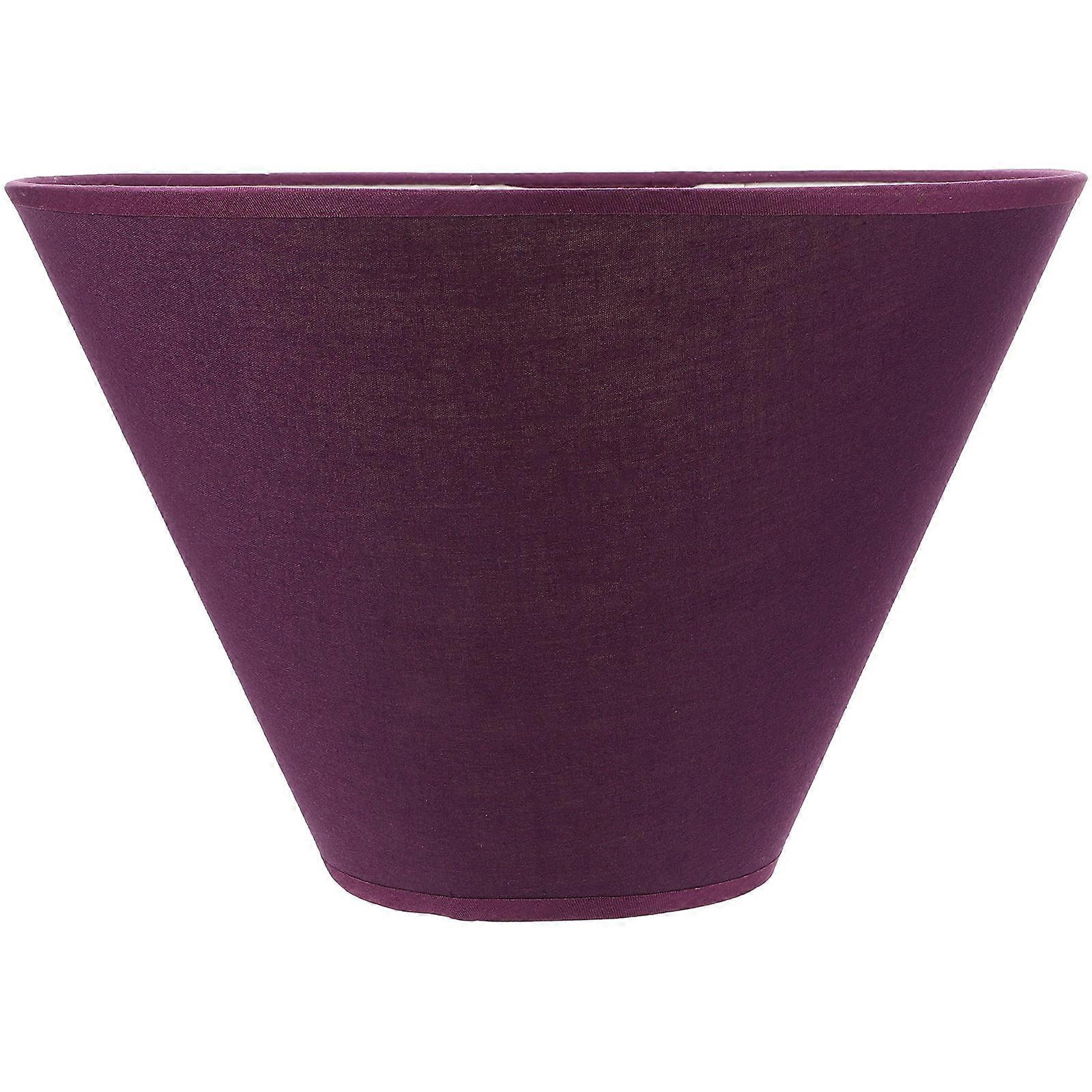 Cloth Lamp Shade for Bedside Lamp Purple Fabric Replacement