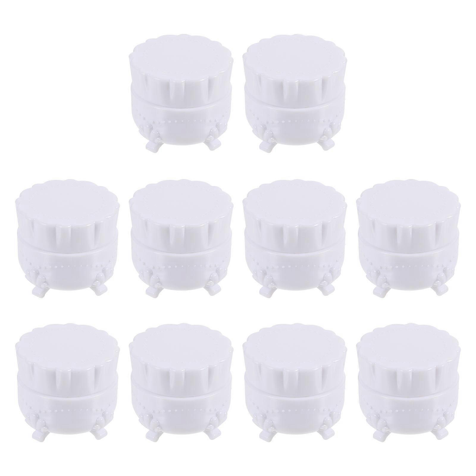 Plastic Cream Jars Four Legs for Storage 10Pcs Compact Eye Cream Containers