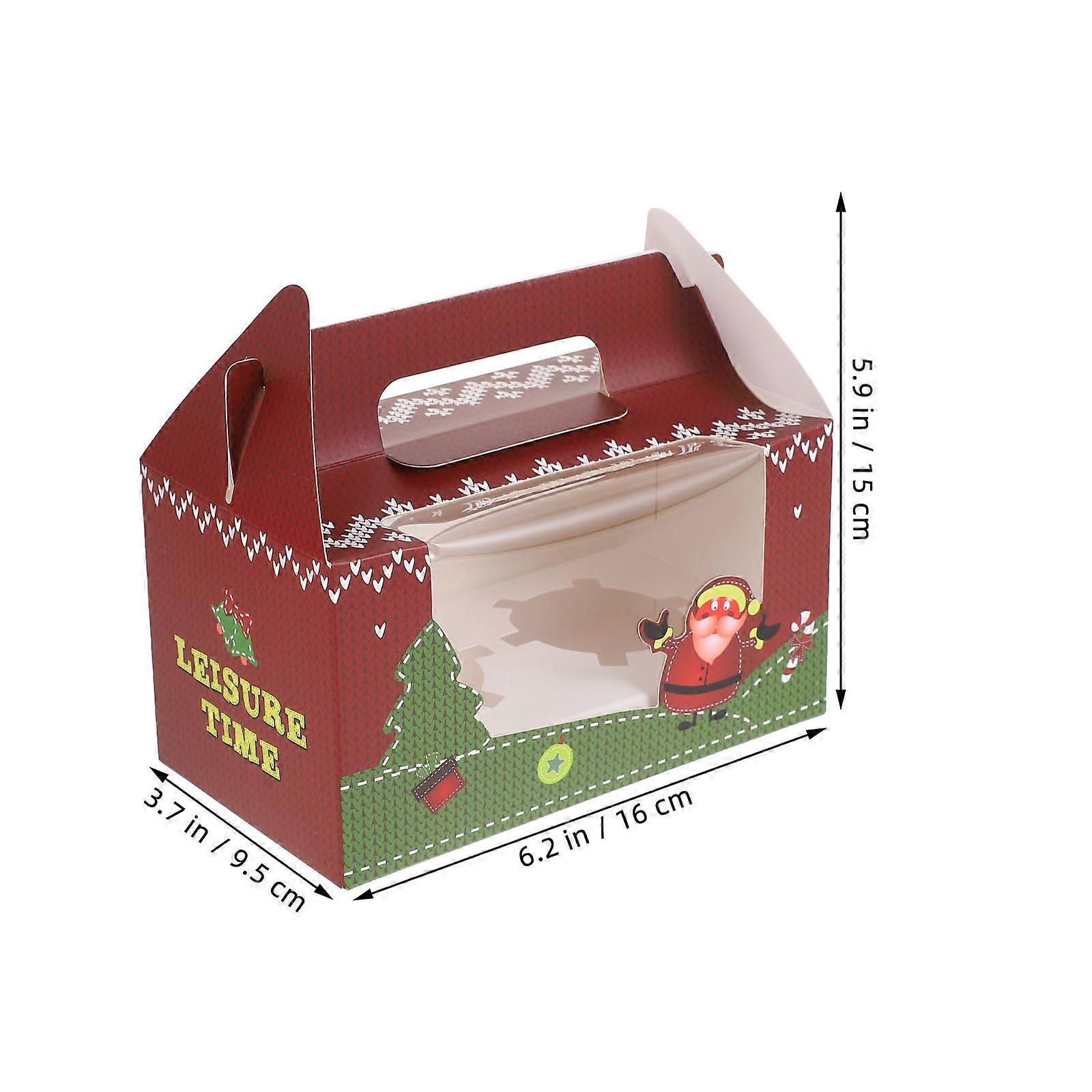 Cupcake Boxes Dessert Boxes for Storage Use 10Pcs Assorted Color Christmas