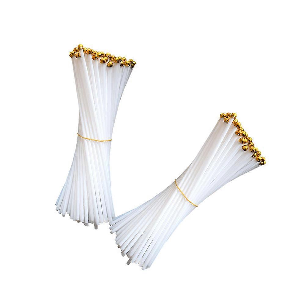 Hand-Cranked Flagpoles Plastic Flagpole for Decoration 100Pcs