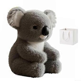 Soft Koala Plush Pillow Toy for Cuddling and Travel, Grey 25x15x15cm Soft Comfort Cushion