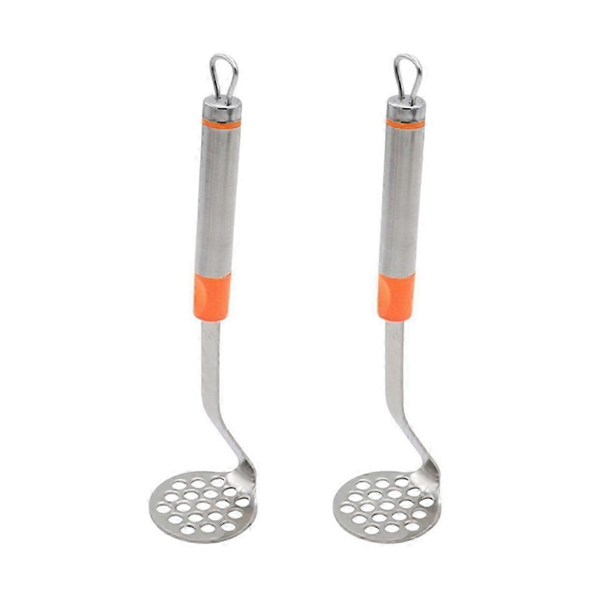 2pcs Garlic Press Potato Meatball Kitchen Gadget Orange