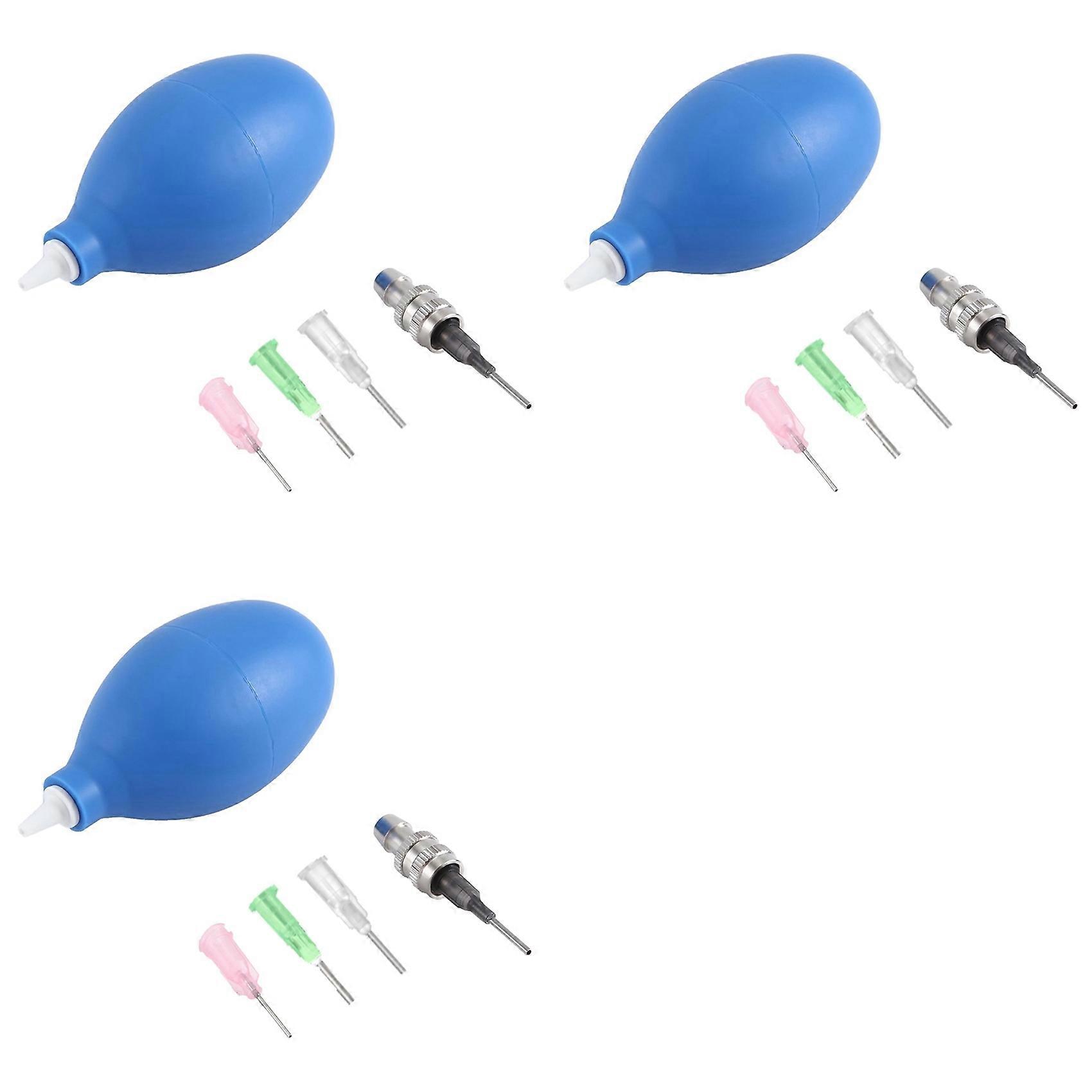 3Set Pottery Tools Supplies Ceramic Precision Applicator 3 Ounce Set Applicator Tips (Blue)