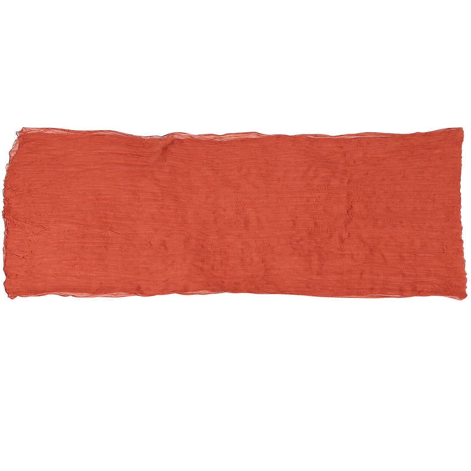 Rustic Tablecloth Cheesecloth Table Runner for Party Orange Polyester