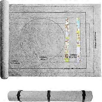 2026 Suitable 80X118cm puzzle mat, gray roll-up felt blanket for up to 2000 puzzle pieces with portable storage ba