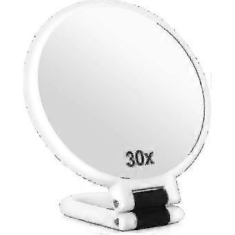 Travel Makeup Mirror 30x Magnification - Foldable Handle Mirror