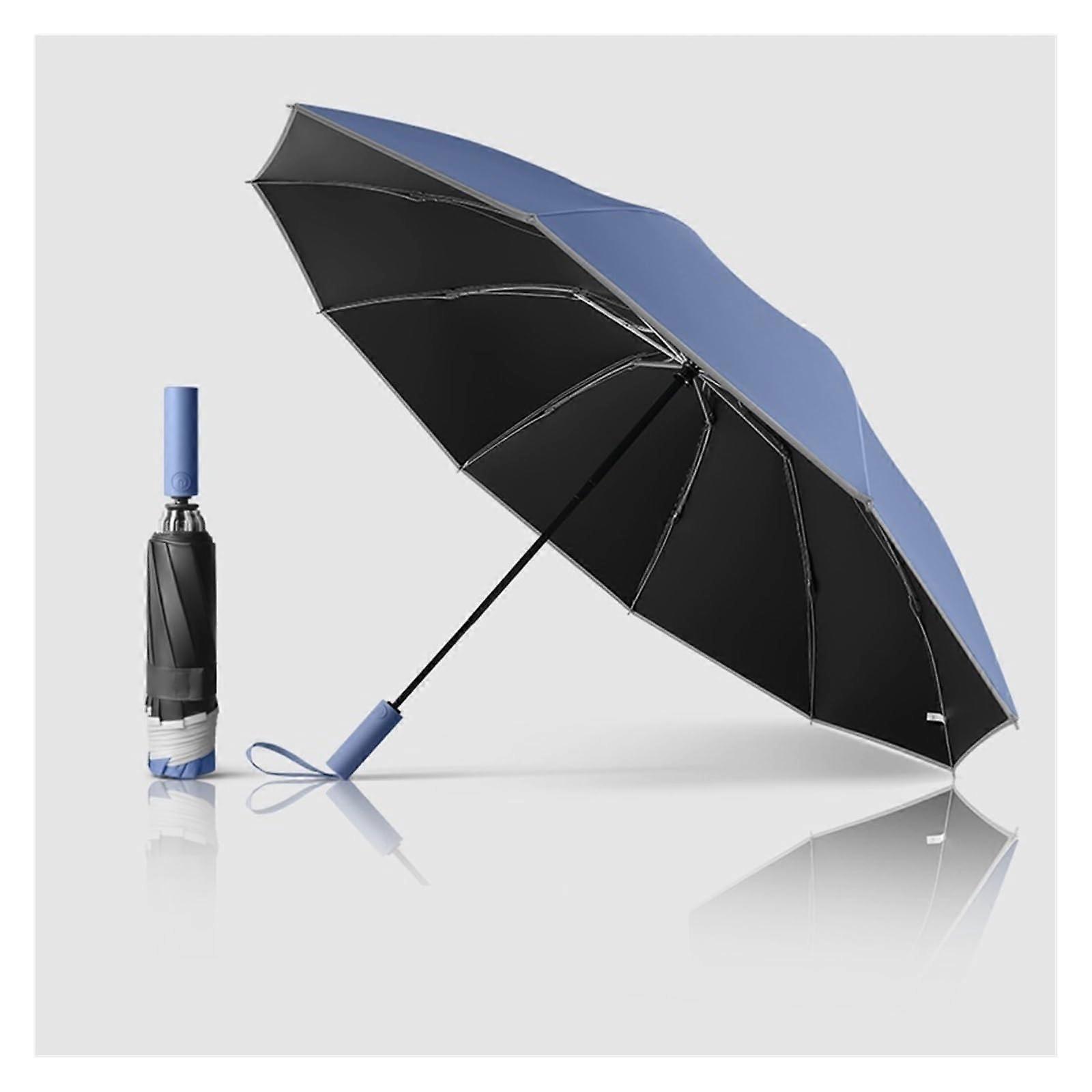 Windproof Travel Umbrella Large Reverse Folding Compact Design for Rain and Sun