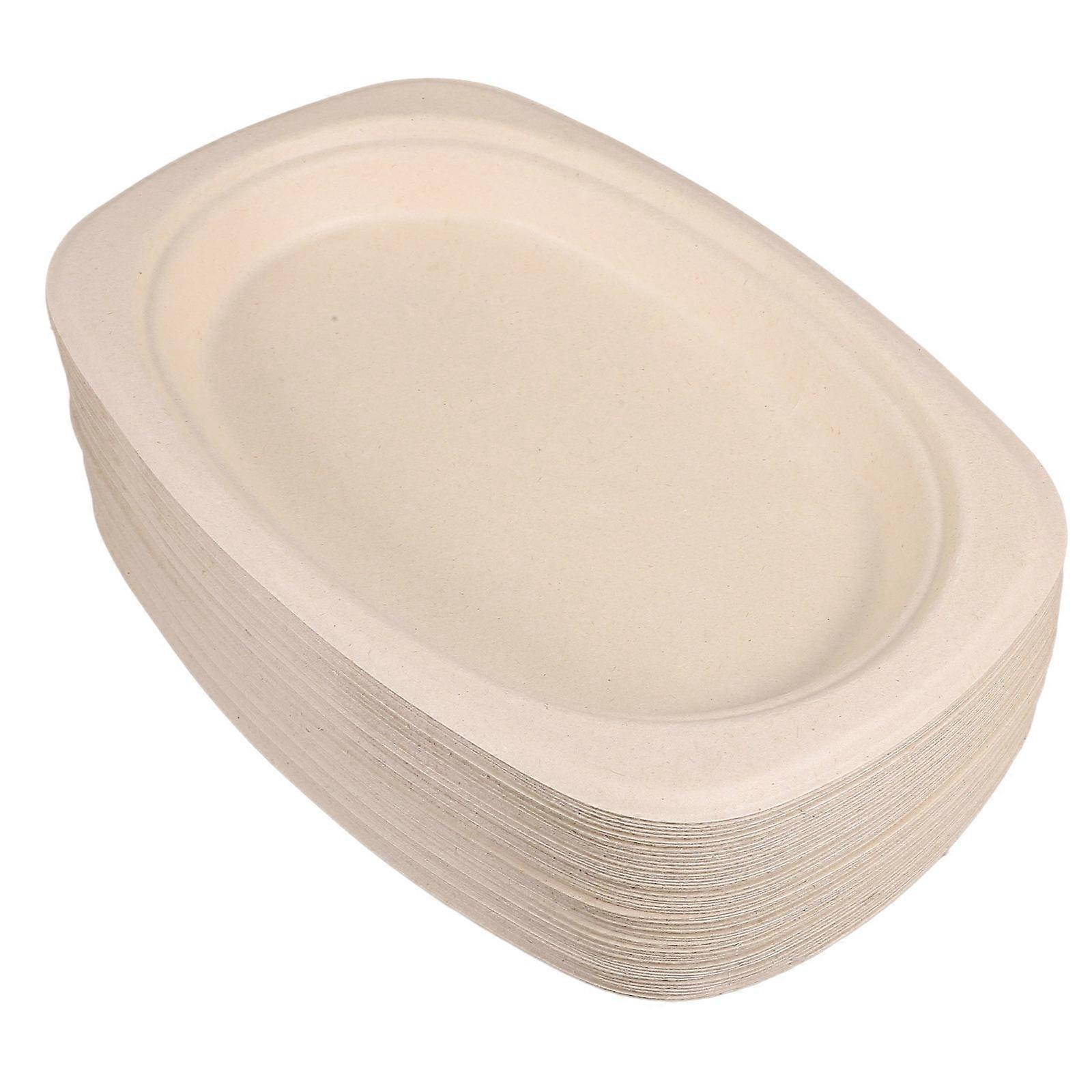 Beige Oval for Party 50Pcs Durable