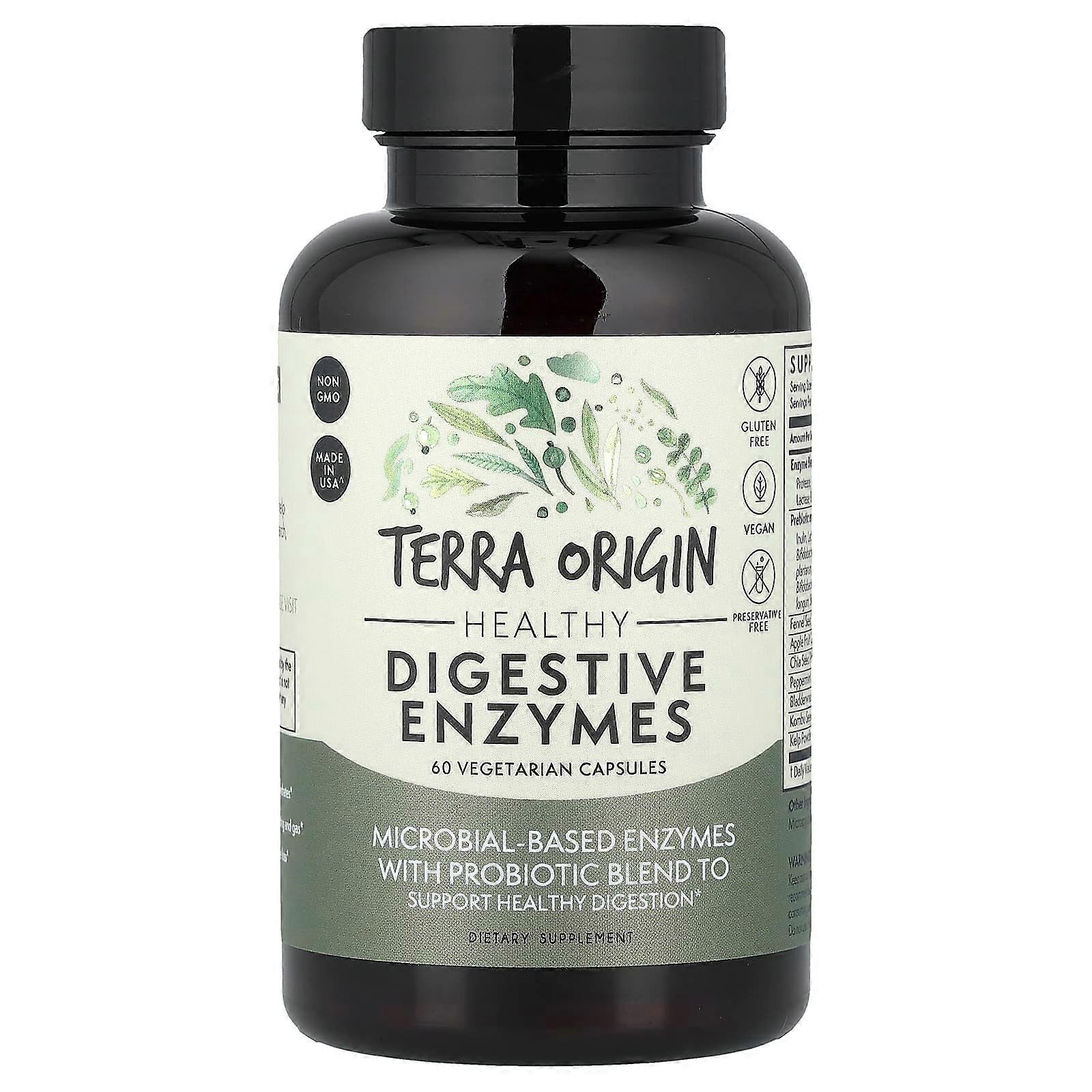 Terra Origin, Digestive Enzymes, 60 Capsules