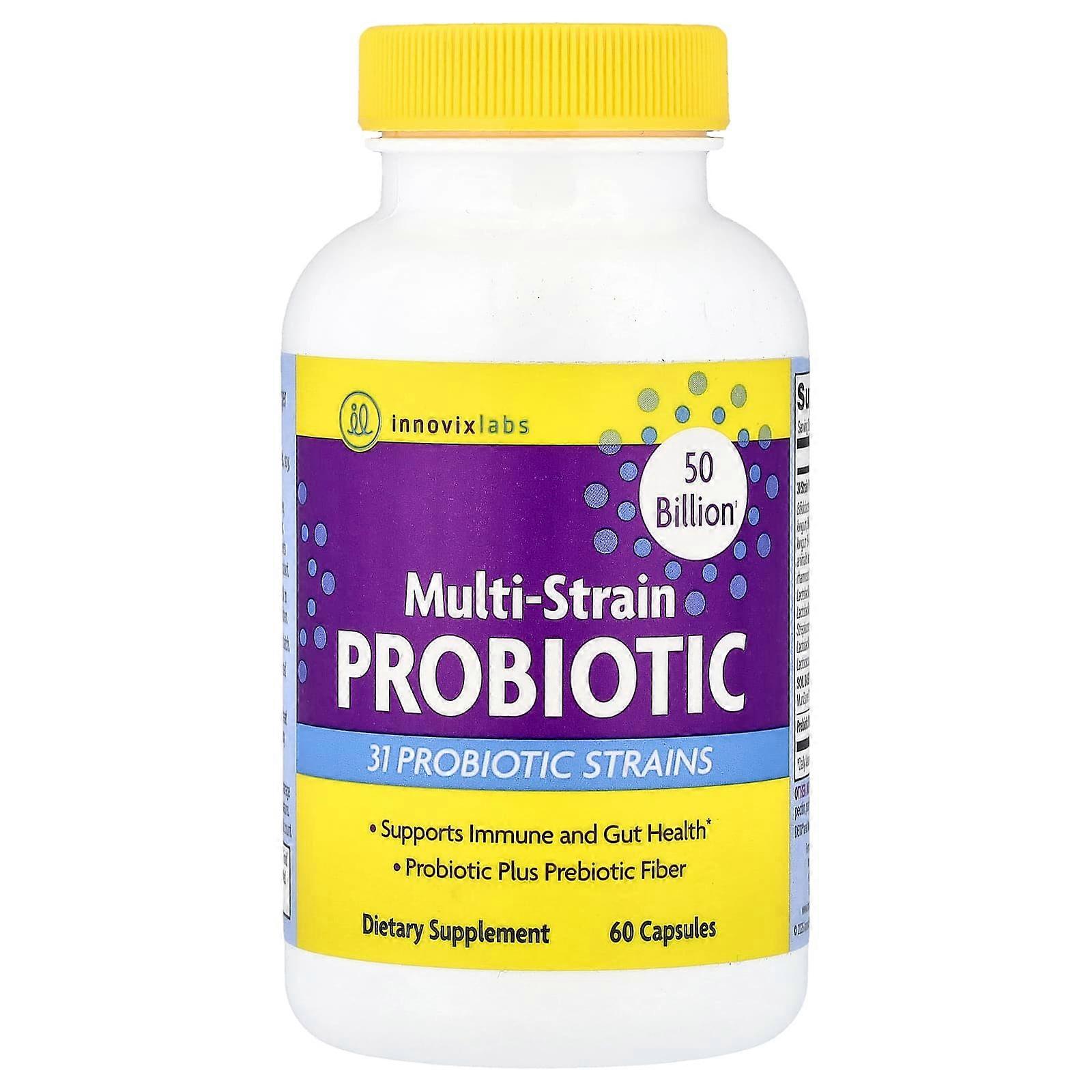 InnovixLabs, Multi-Strain Probiotic, 50 Billion, 60 Capsules