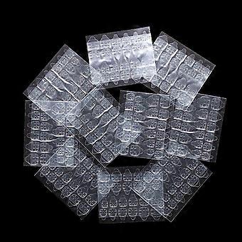10 Sheets Waterproof Breathable Jelly Double Sided Adhesive Tabs for False Nails