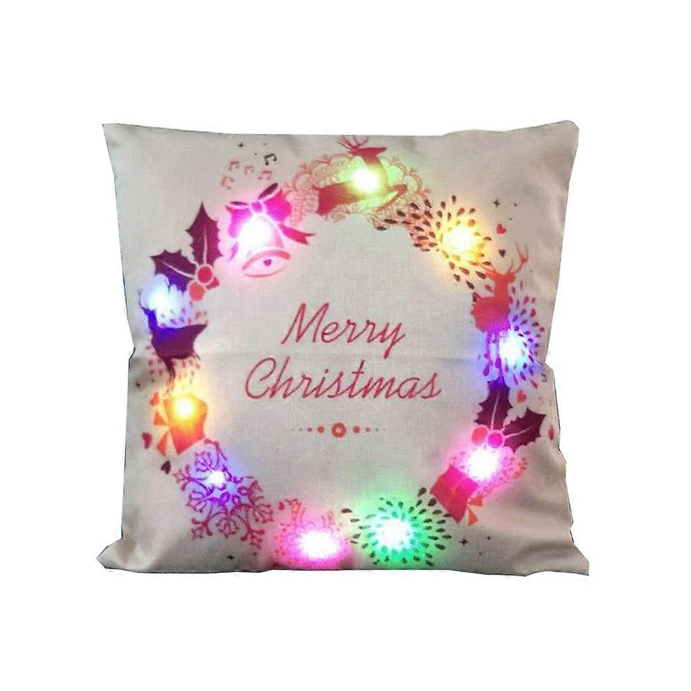 Lighted Decorative Pillowcase Christmas Throw Covers Multi