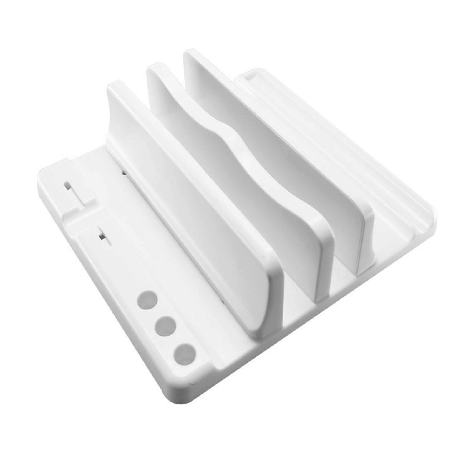 Vertical Laptop Stand for Desk Laptop Holder Space Saving Adjustable Laptop Stand Support Rack For Laptop Notebook  White