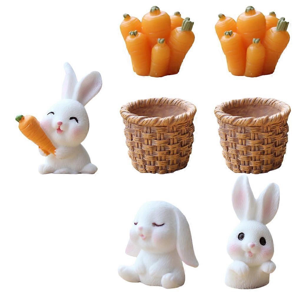 Easter Rabbit Radish Model Creative Decoration for Home Decor 7Pcs