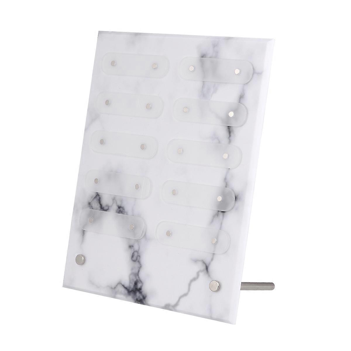 Nail Sample Display Stand Detachable for Practice 2Pcs with Marble Pattern