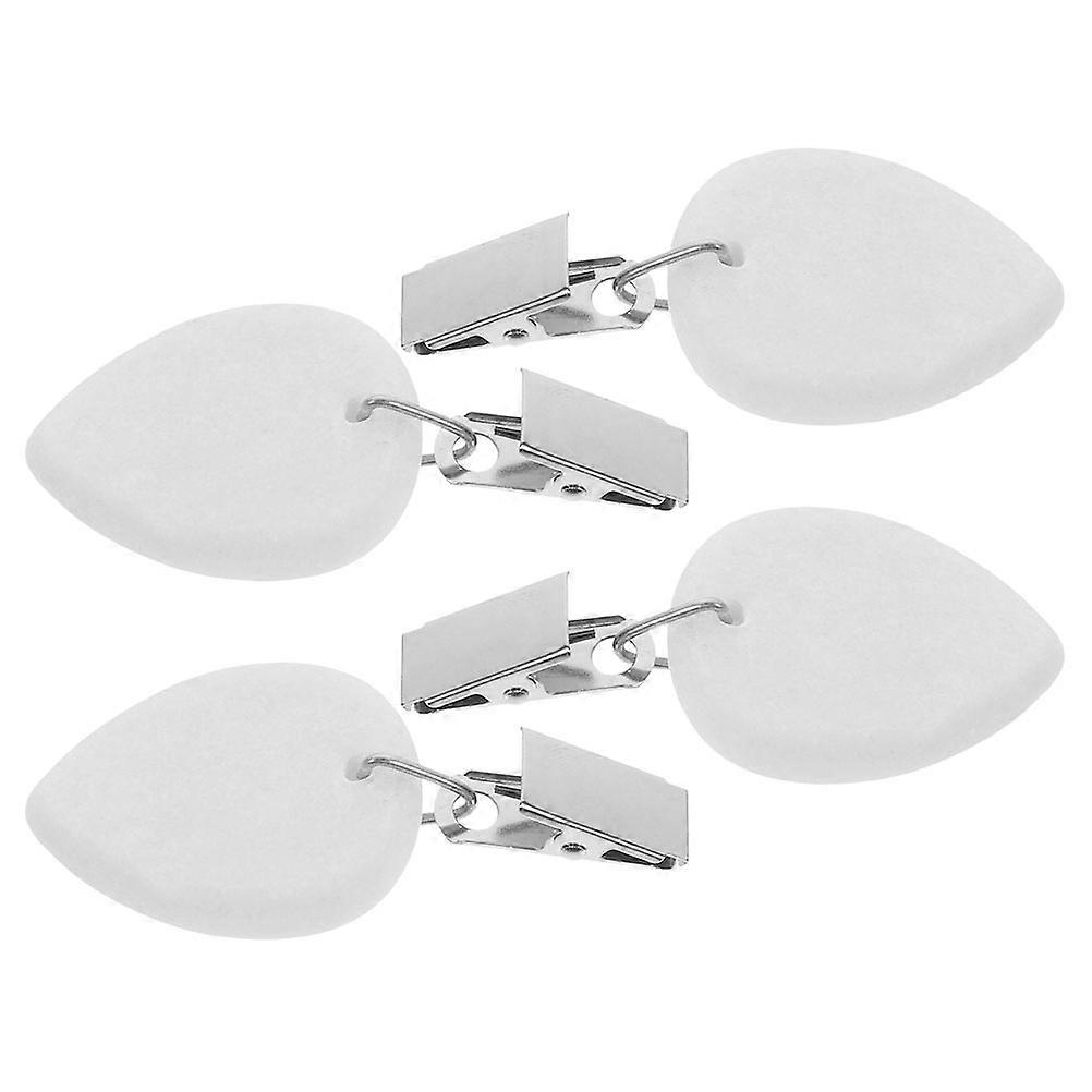 Tablecloth Weights Marble Clip for Fixing 12Pcs White Table Covers