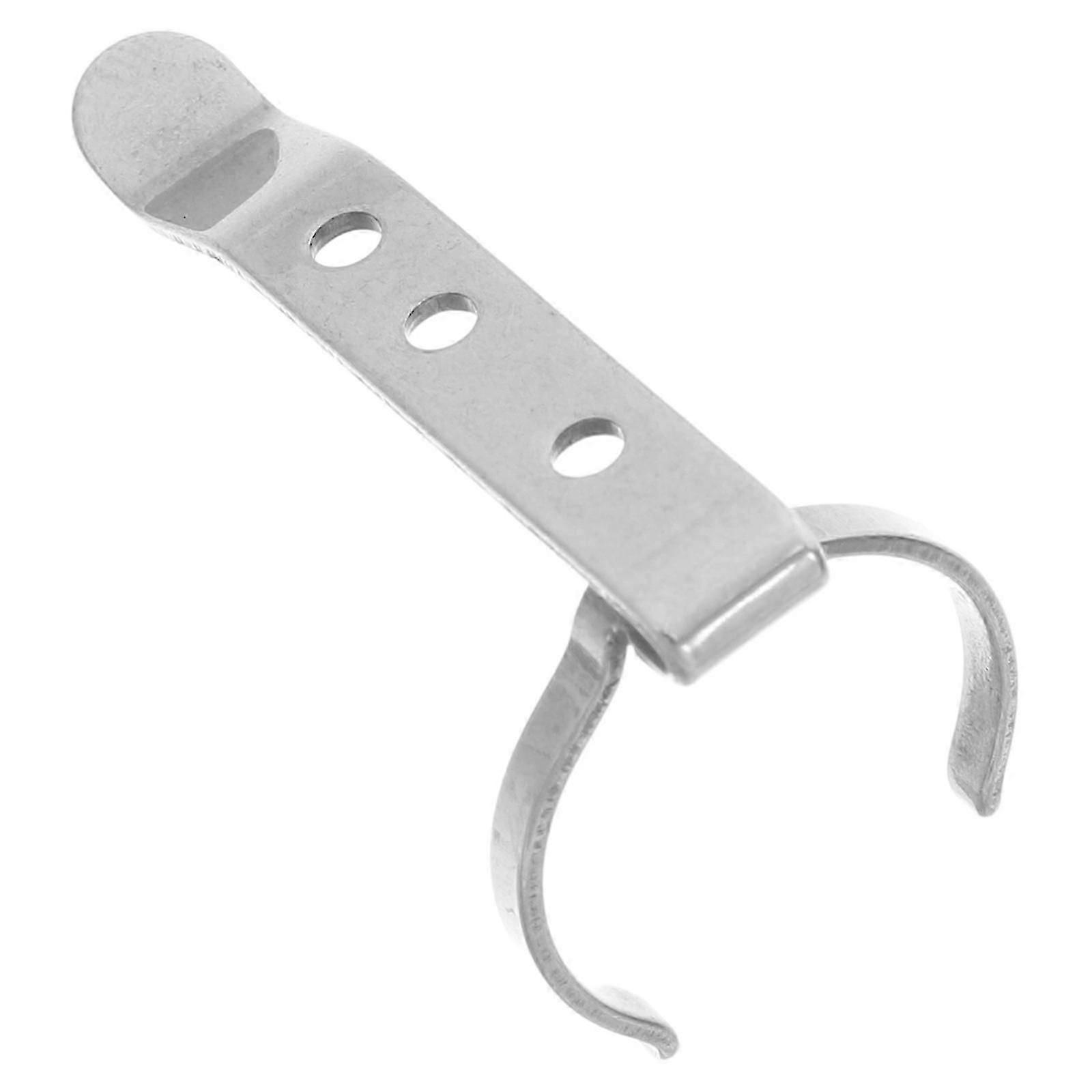 Metal Flashlight Clip Flashlight Holder for Storage Use Silver