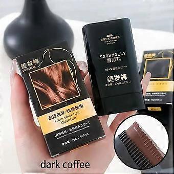 Disposable Hair Dye Stick with Comb Design for Easy Gray Coverage, 16g One-Time Use in Natural Black, Dark Brown, and Dark Coffee
