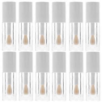 Tubes de gloss à lèvres vides, contenants de rangement en plastique avec applicateur, lot de 12 blancs