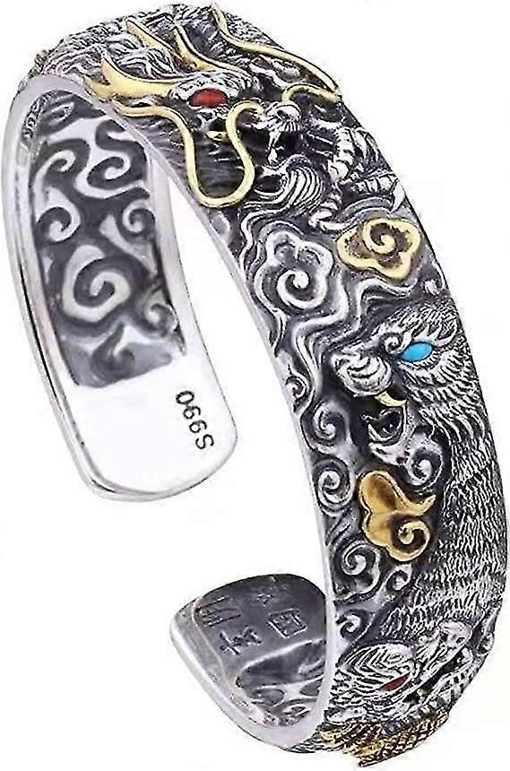 Divine Beasts Pattern Open Bracelet