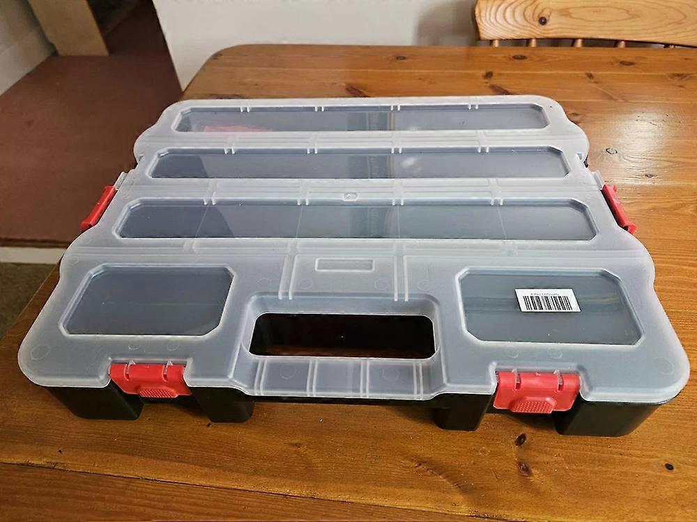 Stackable Plastic Toolbox Storage Compartment Tray Case 48cm 7cm deep