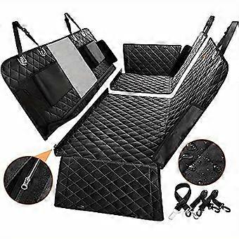 Ultimate 6-in-1 Premium Dog Car Seat Cover - Quilted, 100% Waterproof Hammock with Nonslip Design, Mesh Window & Side Doors, Perfect for Cars, Trucks 