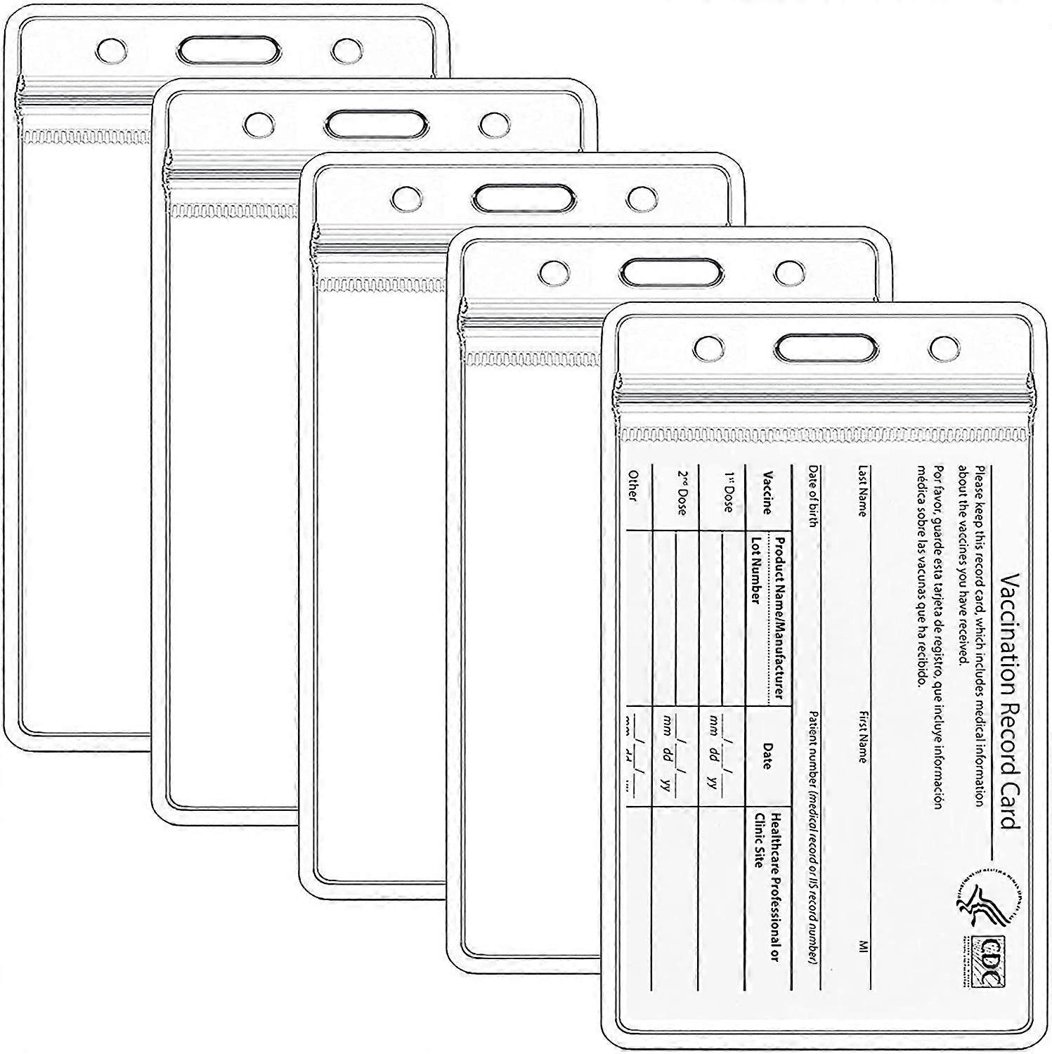 5er Pack Impfpass Protector Wasserdicht