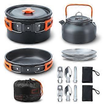 Camping Cooking Set Camping Cookware Set 16pcs Camping Pot pan Set Nesting Camp Cook Set Camping&Hiking Mini cookware Camping Backpacking Pans Set