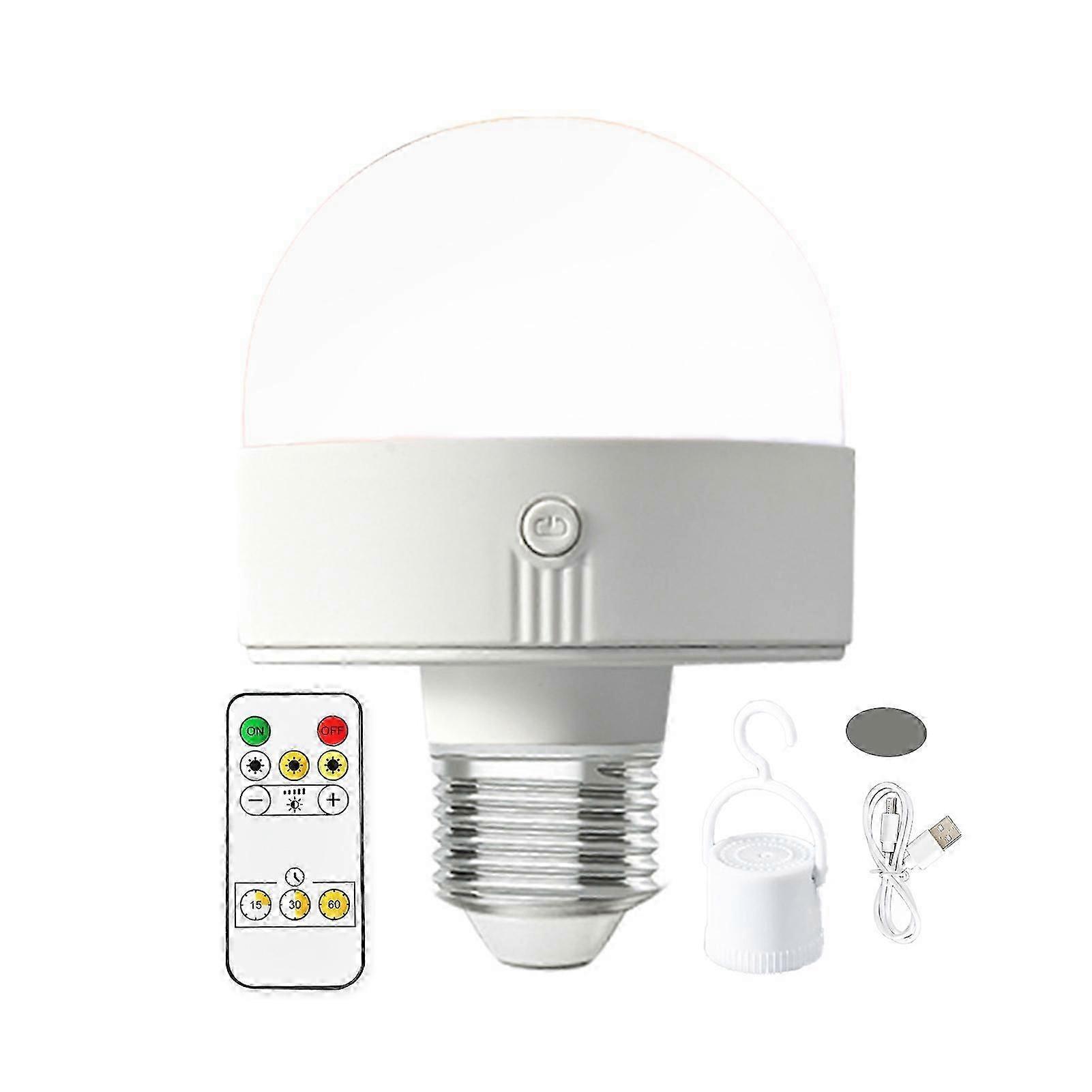 Magnetic LED Bulb with Remote Type-C Rechargeable Warm Light for Mood Timer
