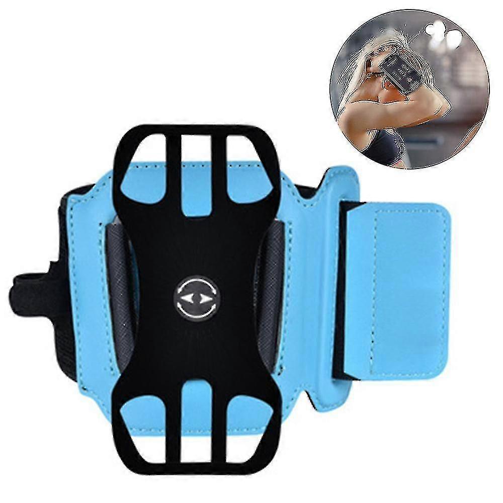 Pulseira de telefone celular, porta-celular 360rotatable-azul-