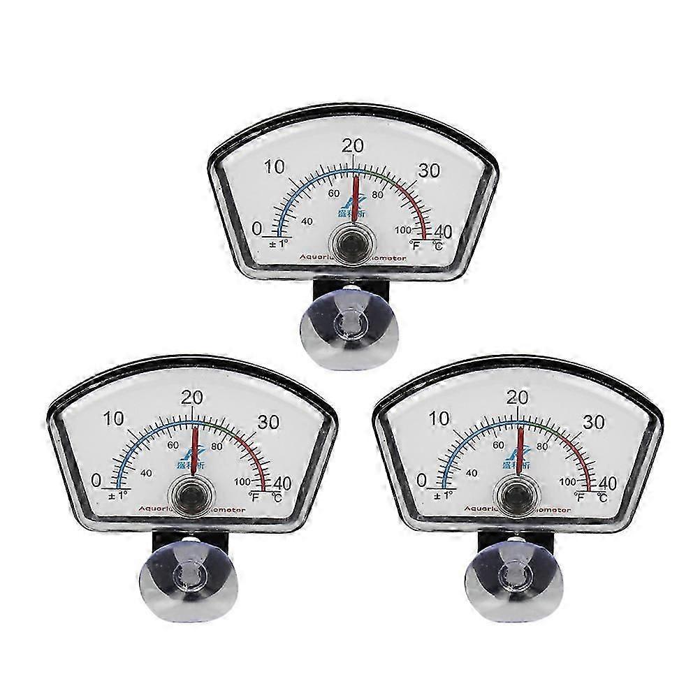 Fish Tank Measuring Tool Pointer Thermometer for Thermometry 3Pcs Aquarium