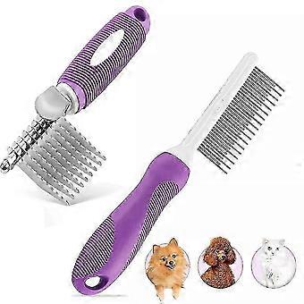 Metall Pelz Entwirrer und Pflegewerkzeug für kleine Haustiere und Tiere 2 Stück kleine Haustiere Select Hair Buster Kamm für Hunde Katzen und Kaninchen - gut
