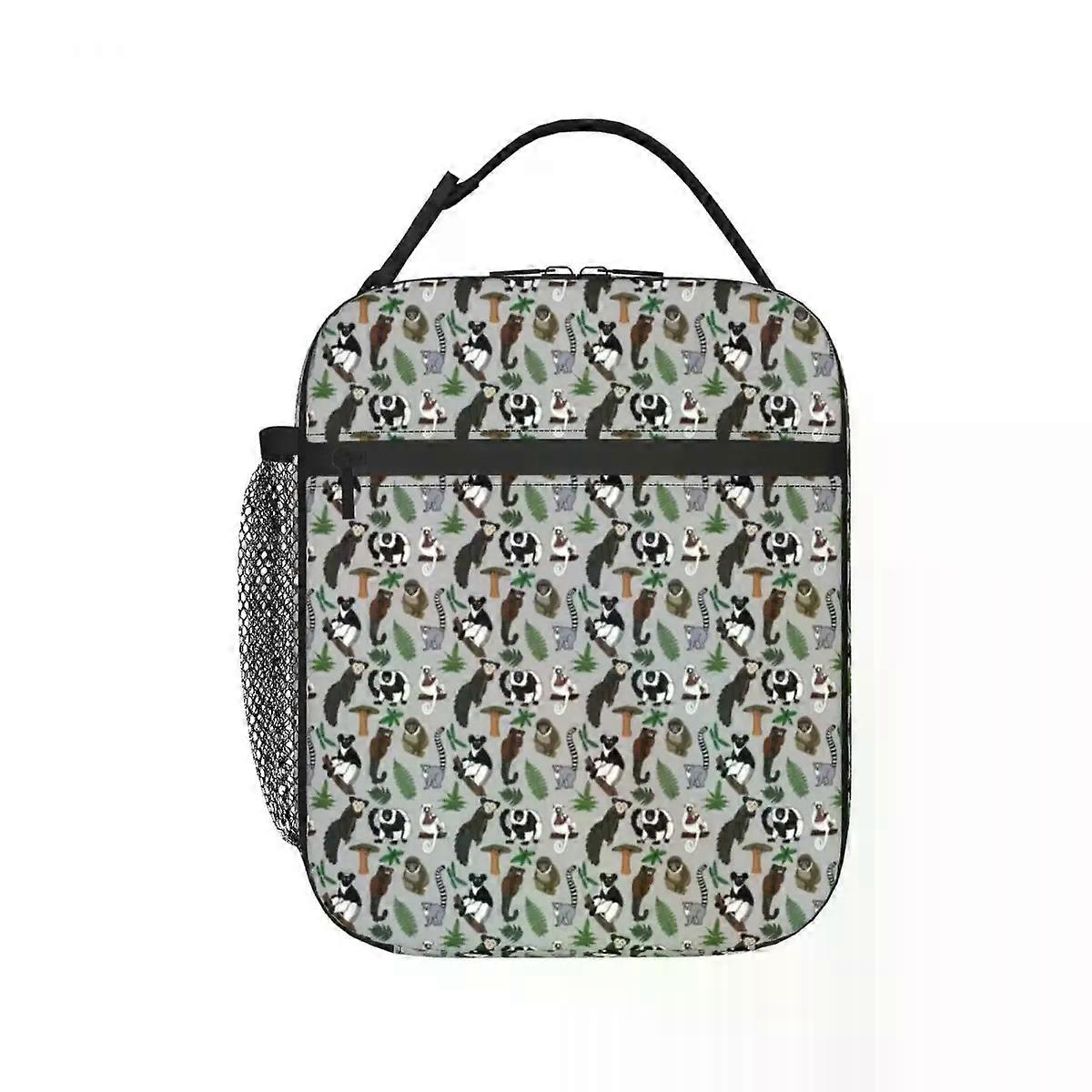 v1215 Lemur Pattern One Lunchbag ip346