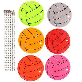 Bag Bike Reflectors for Decoration 6Pcs Keychains Bicycles Warning Reflective Set