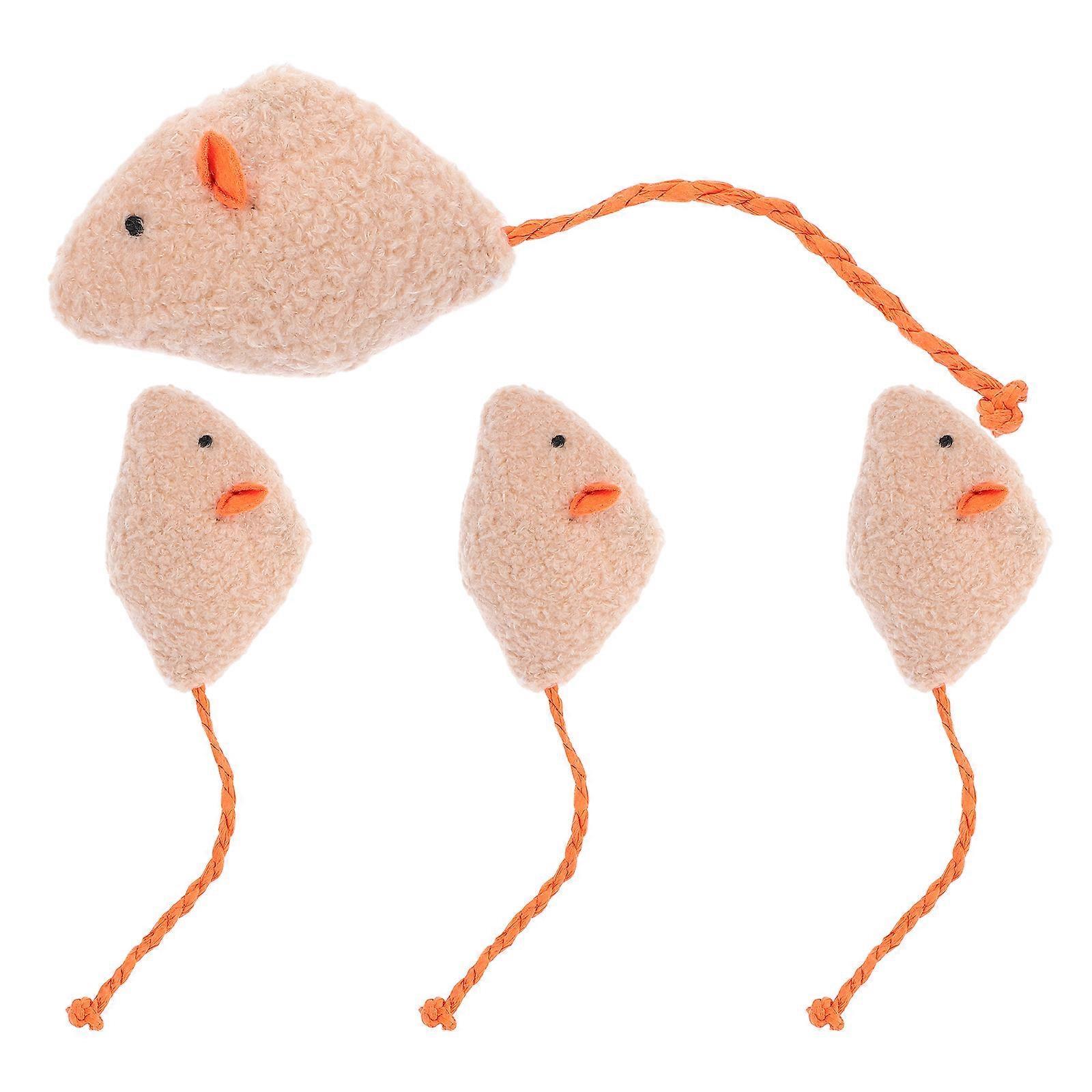 Interactive Plush Mouse Toys for Cat Teething 8Pcs Set