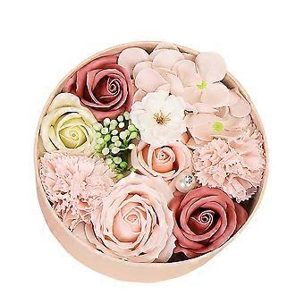 Round Gift Box Soap Flower Small Round Box for Decoration 1Pcs Pink Color